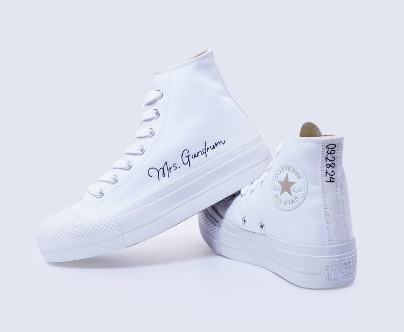 Personalized Bride Name Converse Embroidery