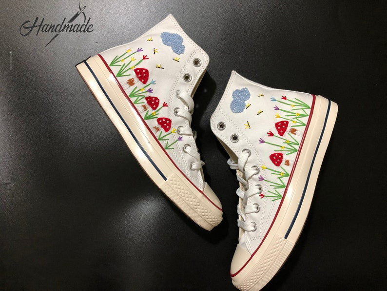 Toadstool Meadow Converse Embroidery