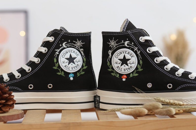 Mystic Mushroom Converse Embroidery