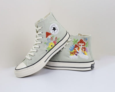 Crystal Mushroom Converse Embroidery