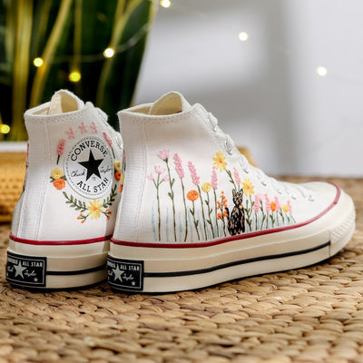 Cat Meadow Converse Embroidery