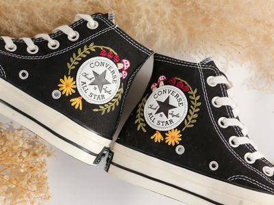 Mushroom Embroidered Converse High Top