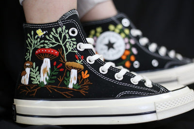 Woodland Mushroom Converse Embroidery