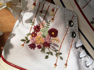 String Lights Bouquet Converse Embroidery