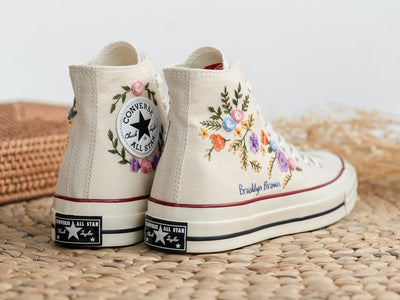 Wildflower Garden Converse Embroidery