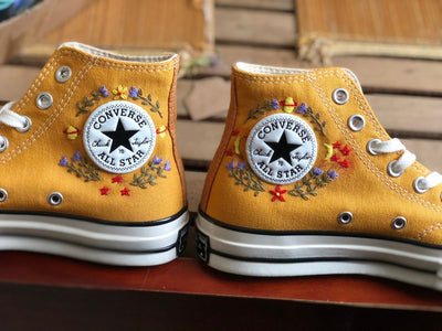 Wildflower Meadow Converse Embroidery