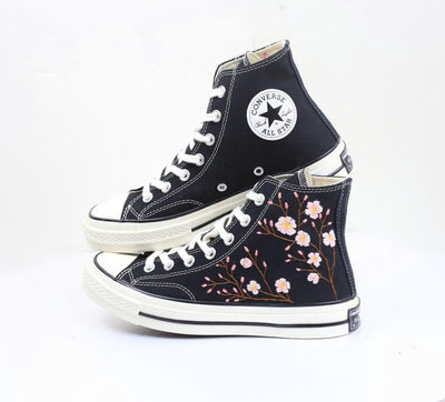 Cherry Blossom Converse Embroidery