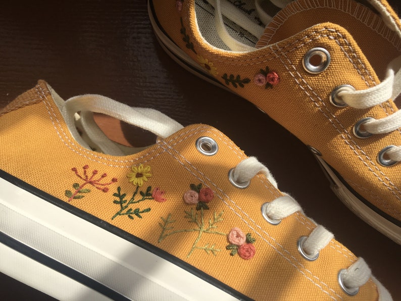 Wildflower Meadow Converse Embroidery