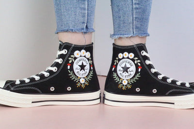Forest Mushrooms Converse Embroidery