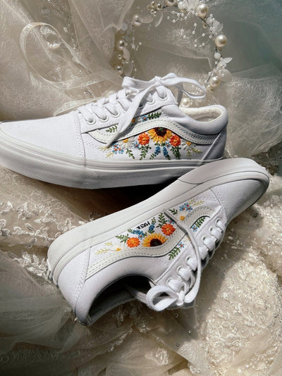 Sunflower Meadow Converse Embroidery