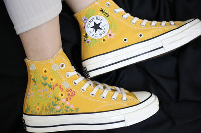 Wildflower Meadow Converse Embroidery