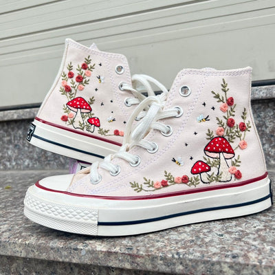 Mushroom Garden Converse Embroidery