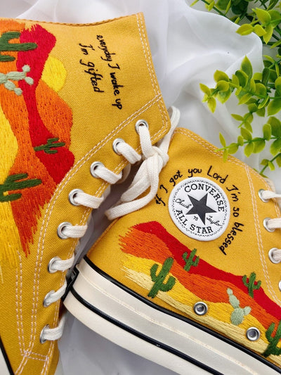 Desert Cactus Converse Embroidery