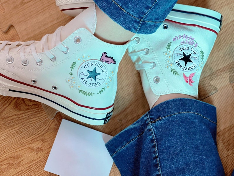 Cat & Mushroom Converse Embroidery