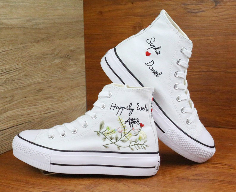 Happily Ever After Converse Embroidery