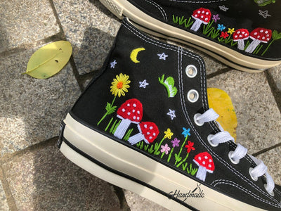 Mushroom Night Converse Embroidery
