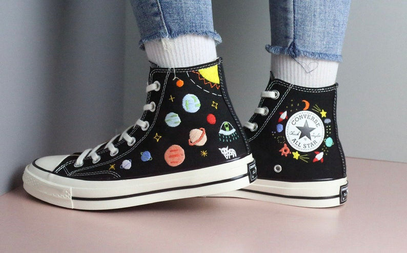 Space Planets Converse Embroidery
