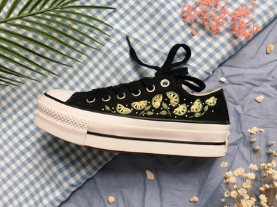 Lime Slice Converse Embroidery