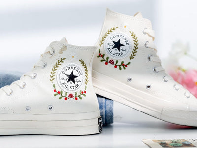 Mushrooms Embroidered Converse Shoes