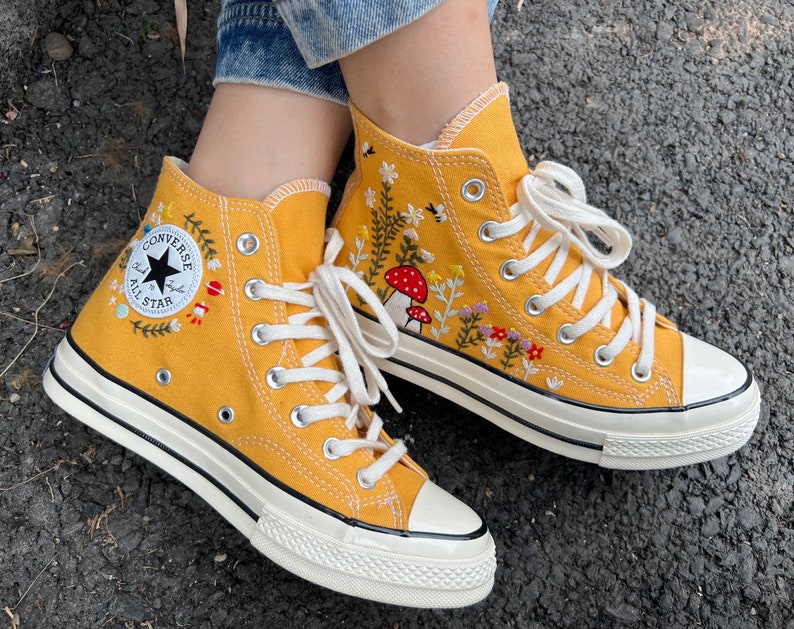 Mushroom Meadow Converse Embroidery
