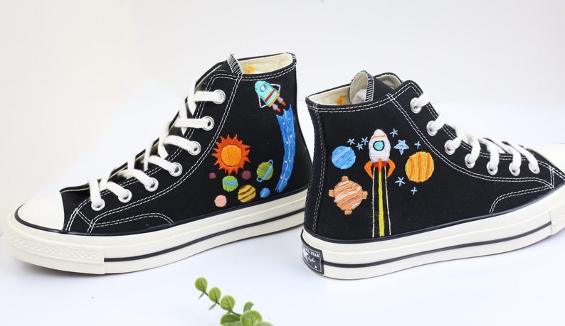 Rocket Solar System Converse Embroidery