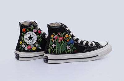 Wildflower Garden Converse Embroidery