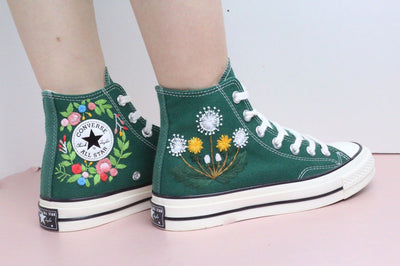 Dandelion Wreath Converse Embroidery