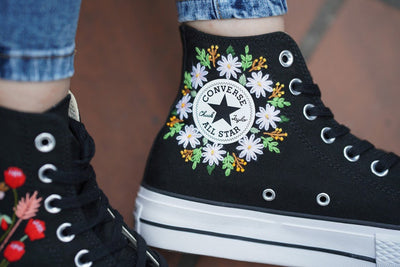 Poppy Field Converse Embroidery