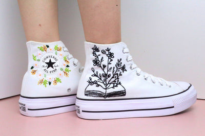 Botanical Book Converse Embroidery