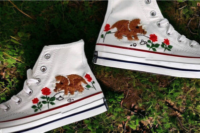 Puppy Rose Converse Embroidery