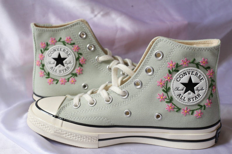 Jasmine Vine Converse Embroidery