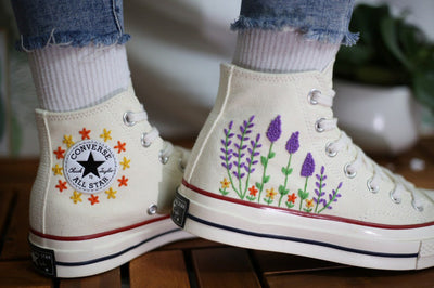Lavender & Star Converse Embroidery
