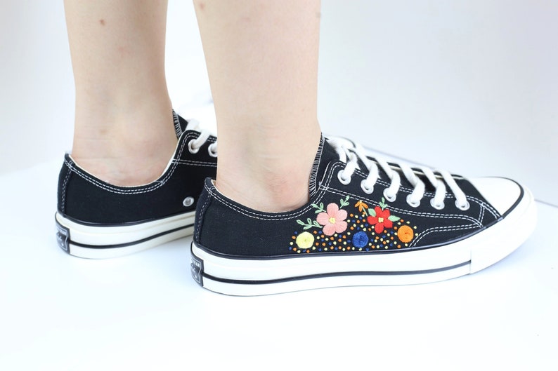 Wildflower Bouquet Converse Embroidery