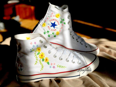 Daisy Vine Converse Embroidery
