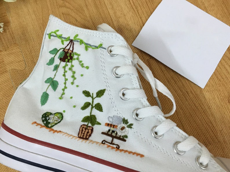 Indoor Plants Converse Embroidery