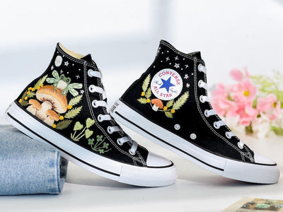 Mushrooms Embroidered Converse Shoes