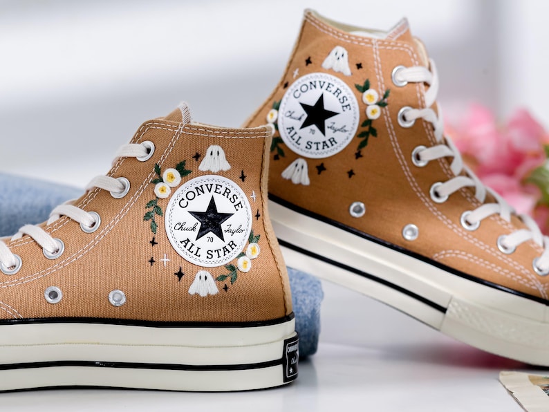 Halloween Embroidered Converse Shoes