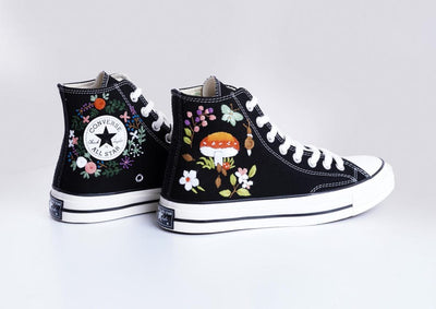 Mushroom Meadow Converse Embroidery