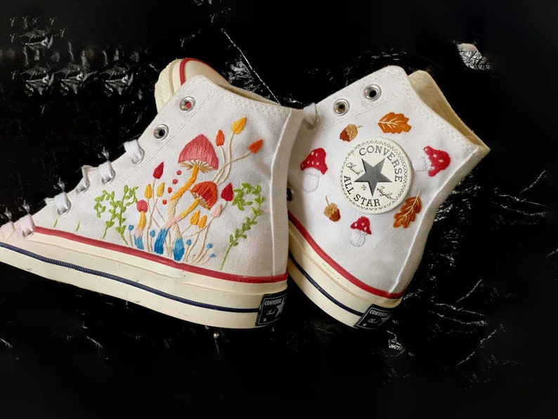 Mushroom Embroidered Shoes