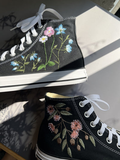 Wildflowers Converse Embroidery