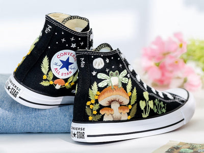 Mushrooms Embroidered Converse Shoes