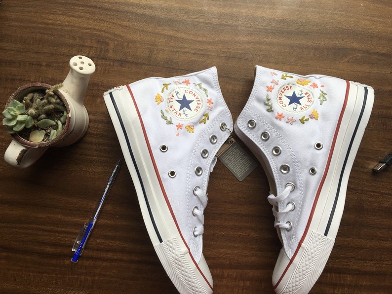 Wildflower Garden Converse Embroidery