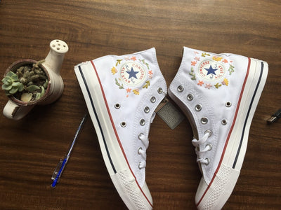 Wildflower Garden Converse Embroidery