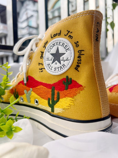 Desert Cactus Converse Embroidery