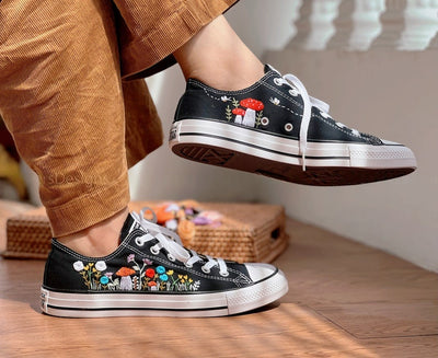 Mushroom Garden Converse Embroidery