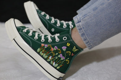 Butterfly Meadow Converse Embroidery