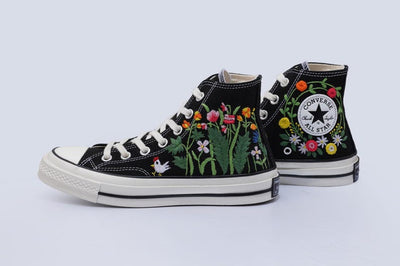 Wildflower Garden Converse Embroidery