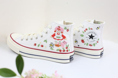 Strawberry Farm Girl Converse Embroidery