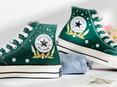 Converse Embroidery Mushroom High Tops