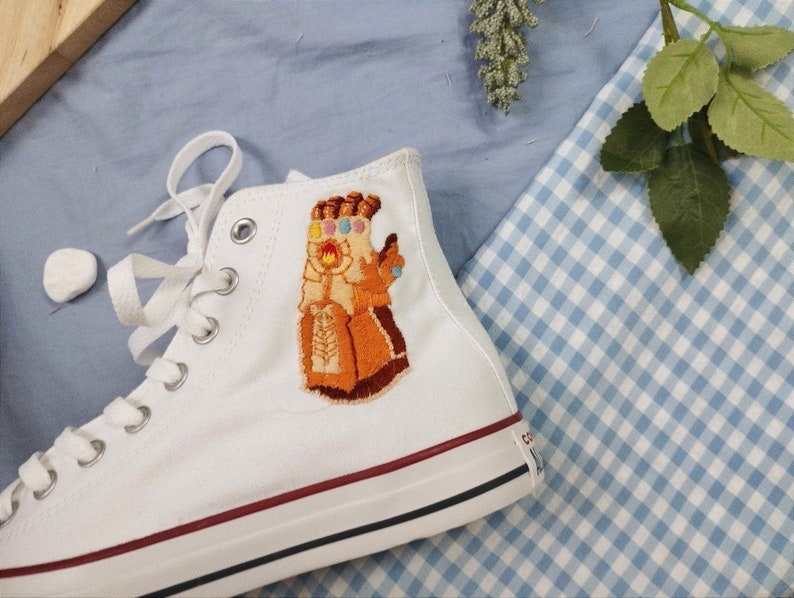 Groot & Infinity Gauntlet Converse Embroidery